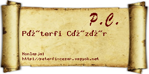 Péterfi Cézár névjegykártya